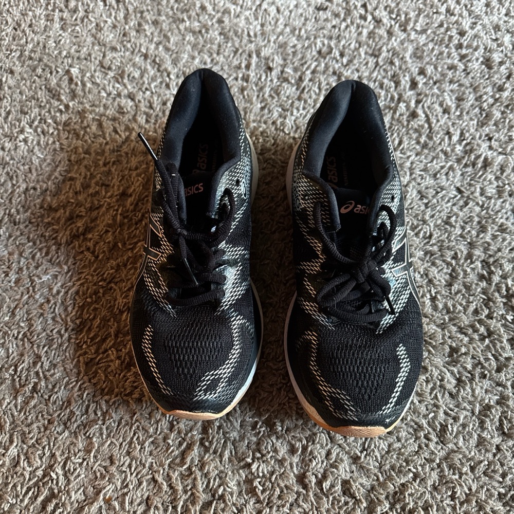 Asics Black and White Athletic Sneakers